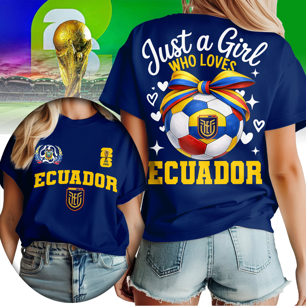 Ecuador , Premium Wc26 Just A Girl Who Loves Soccer Shirt