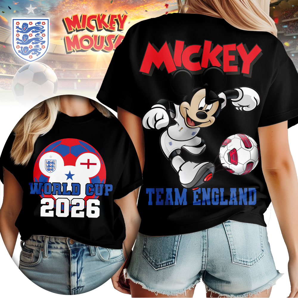 England , Premium Wc26 Mickey Women Shirt