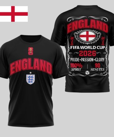 England , Premium Wc26 Pride Passion Glory 3D Shirt