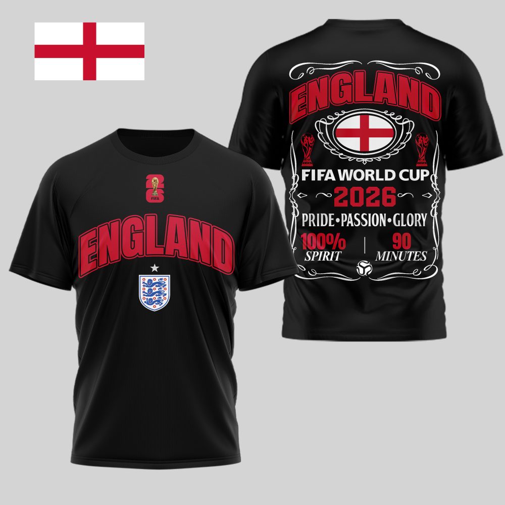 England , Premium Wc26 Pride Passion Glory 3D Shirt
