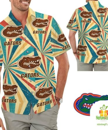 Florida Gators Vintage Hawaiian Shirt Tropical Aloha Style Shirts