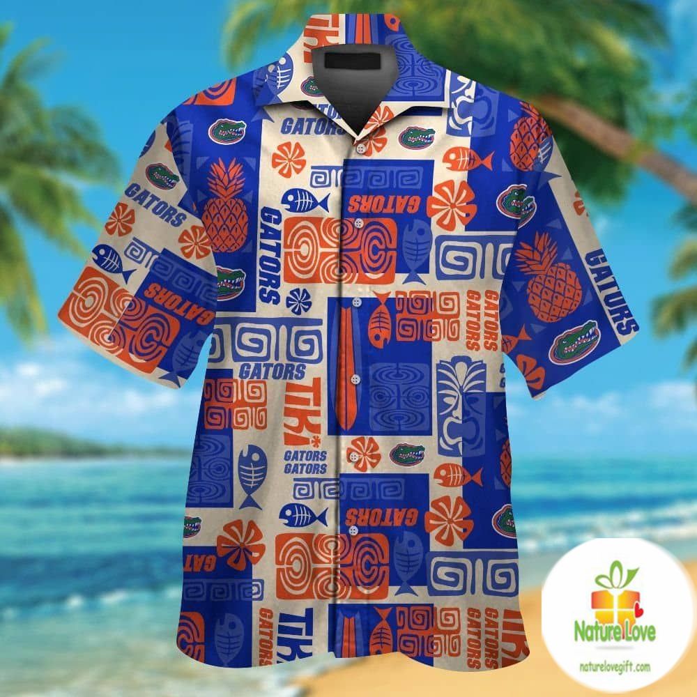 Florida Gators Hawaiian Shirt Short Sleeve Aloha Button Up