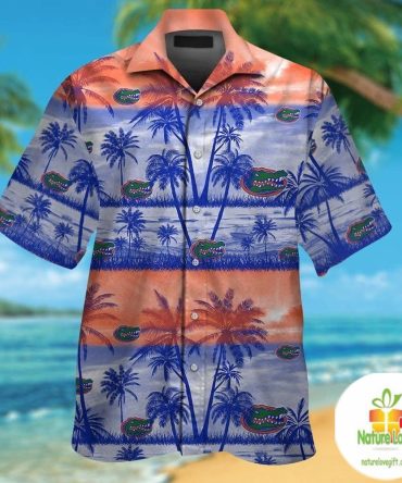 Florida Gators Hawaiian Shirt Short Sleeve Tropical Button Up Aloha