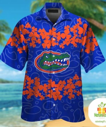 Florida Gators Hawaiian Shirt Short Sleeve Button Up Tropical Aloha