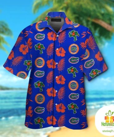 Florida Gators Hawaiian Shirt Tropical Short Sleeve Button Up