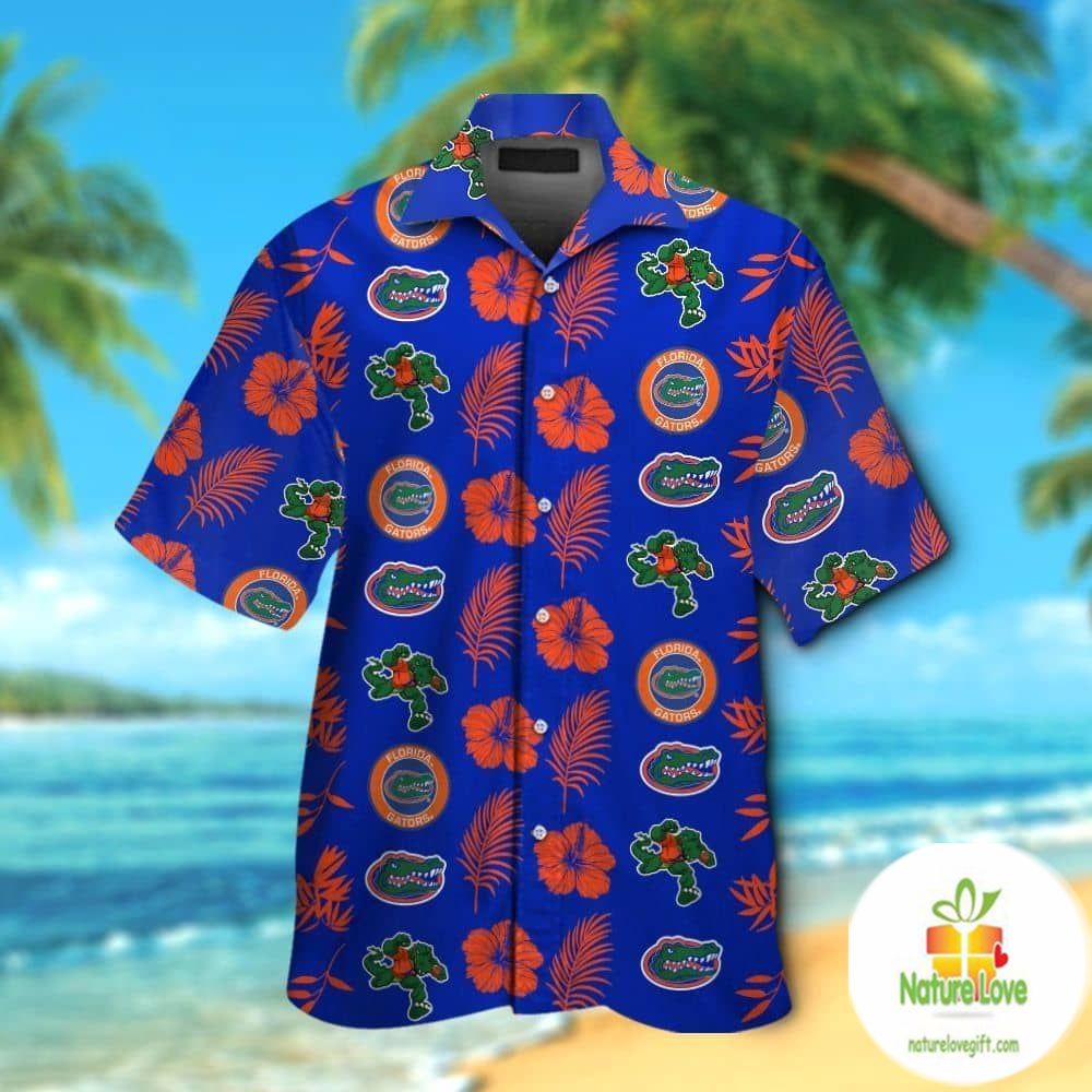 Florida Gators Hawaiian Shirt Tropical Short Sleeve Button Up