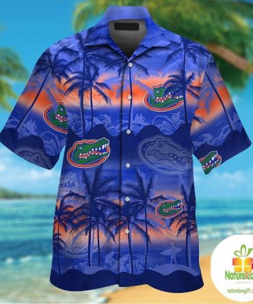 Florida Gators Hawaiian Shirt Short Sleeve Tropical Aloha Button Up