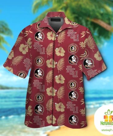 Florida State Seminoles Hawaiian Shirt Short Sleeve Aloha Button Up