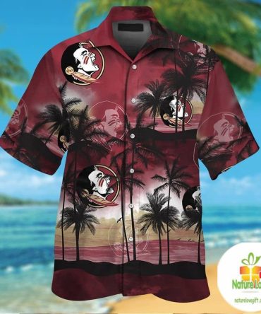 Florida State Seminoles Hawaiian Shirt Tropical Short Sleeve Button Up