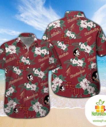 Florida State Seminoles Hawaiian Shirt Tropical Aloha Button Up Ver016