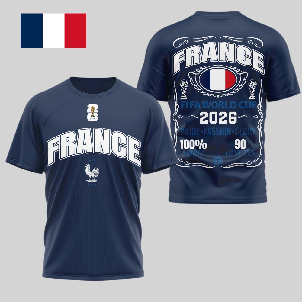 France , Premium Wc26 Pride Passion Glory 3D Shirt