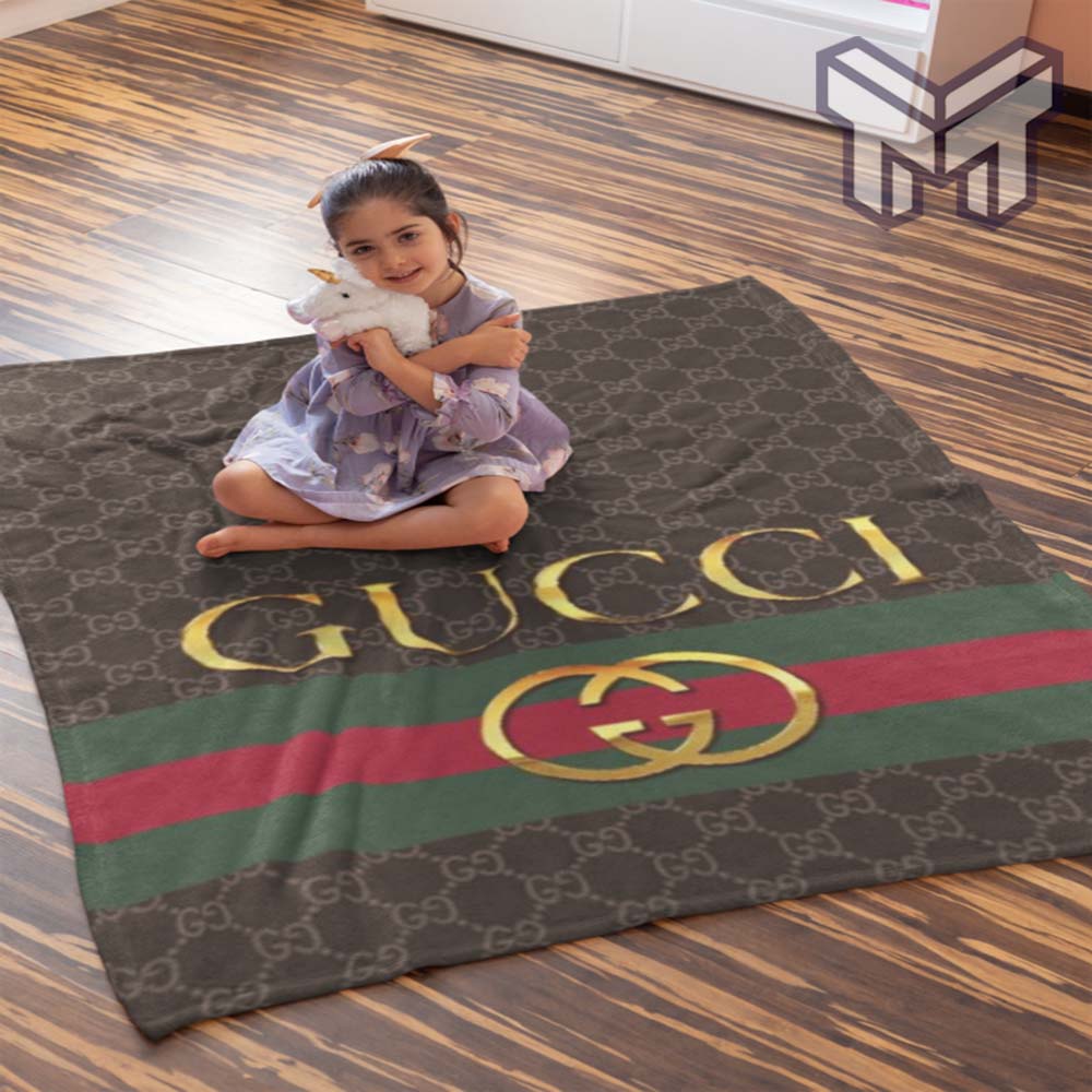 Gucci New Luxury Brand Hot Logo Premium Blanket Fleece Thin Blanket To Keep Warm