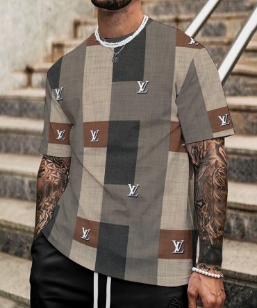 Louis Vuitton Lv Printed Men'S 3D T-Shirt-Hp240626012
