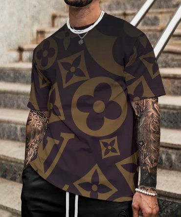 Louis Vuitton Lv Printed Men'S 3D T-Shirt-Hp240626013