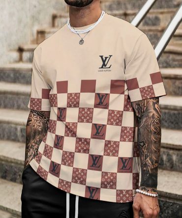Louis Vuitton Lv Printed Men'S 3D T-Shirt-Hp240626015