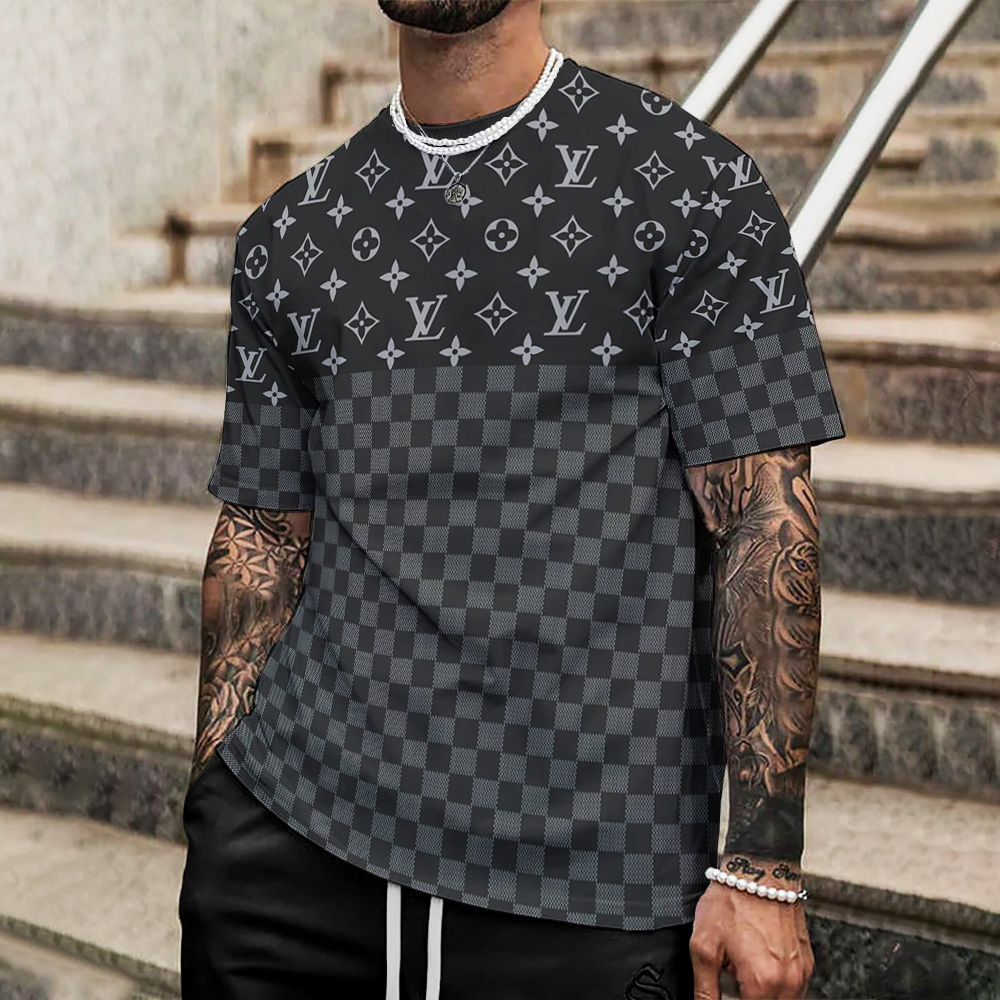 Louis Vuitton Lv Printed Men'S 3D T-Shirt-Hp240626017