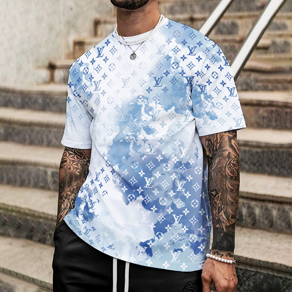 Louis Vuitton Lv Printed Men'S 3D T-Shirt-Hp24062602