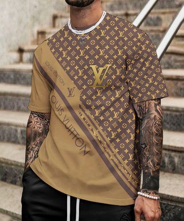 Louis Vuitton Lv Printed Men'S 3D T-Shirt-Hp240626021