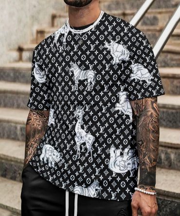 Louis Vuitton Lv Printed Men'S 3D T-Shirt-Hp240626022