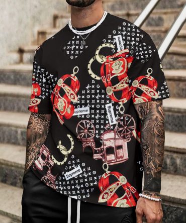 Louis Vuitton Lv Printed Men'S 3D T-Shirt-Hp240626024
