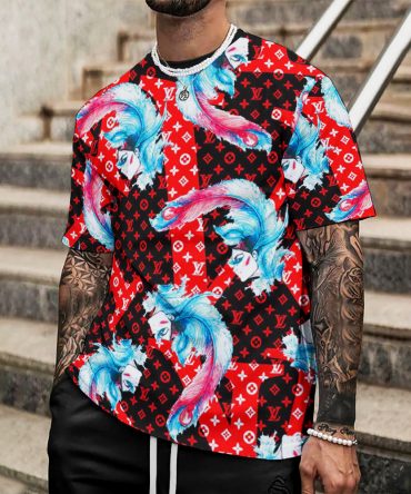 Louis Vuitton Lv Printed Men'S 3D T-Shirt-Hp240626025