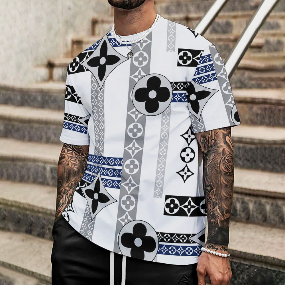 Louis Vuitton Lv Printed Men'S 3D T-Shirt-Hp240626029
