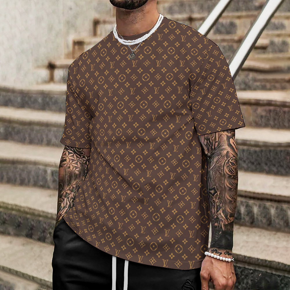 Louis Vuitton Lv Printed Men'S 3D T-Shirt-Hp240626031