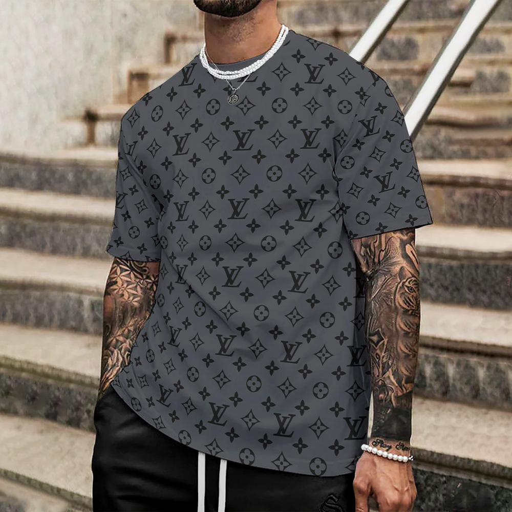 Louis Vuitton Lv Printed Men'S 3D T-Shirt-Hp240626037