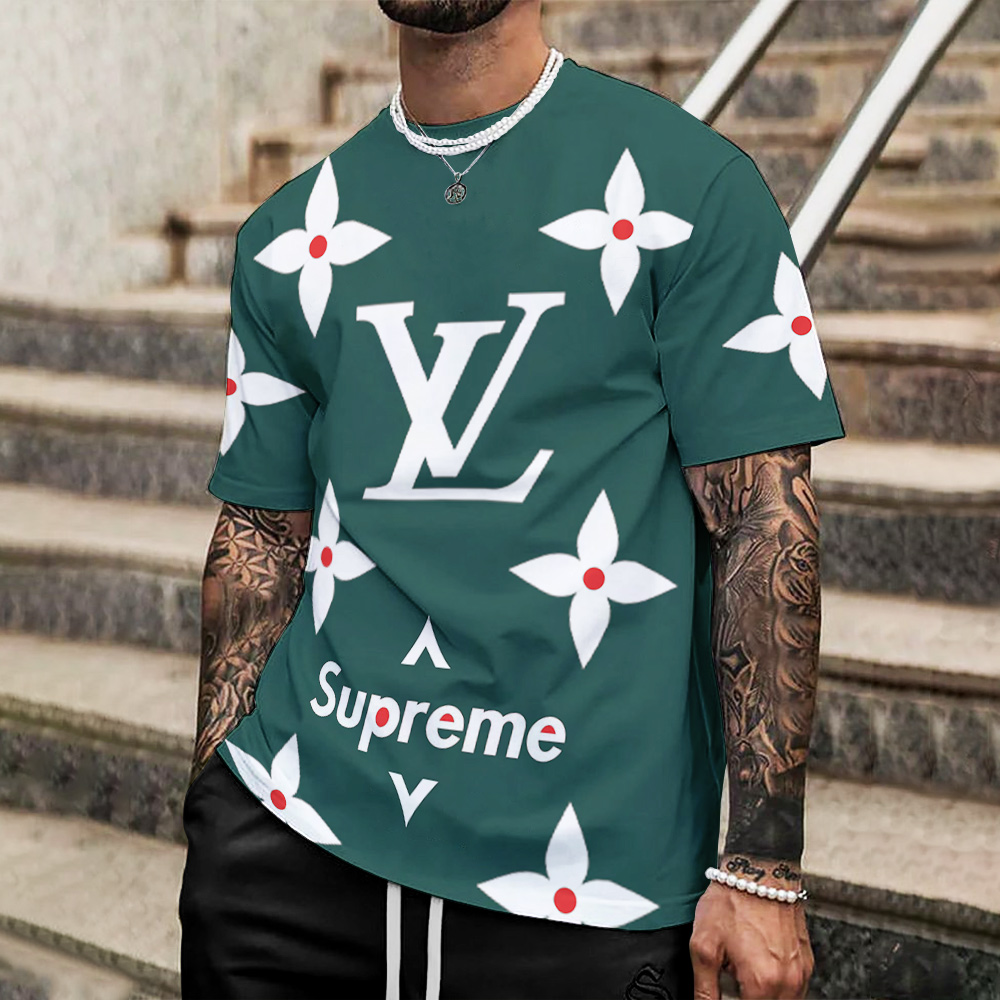 Louis Vuitton Lv Printed Men'S 3D T-Shirt-Hp24062604