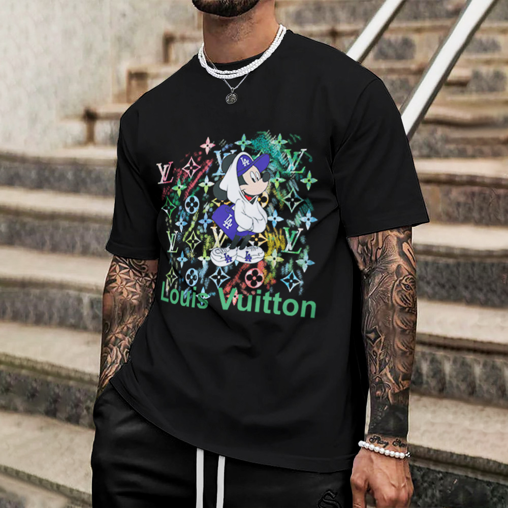 Louis Vuitton Lv Printed Men'S 3D T-Shirt-Hp240626041