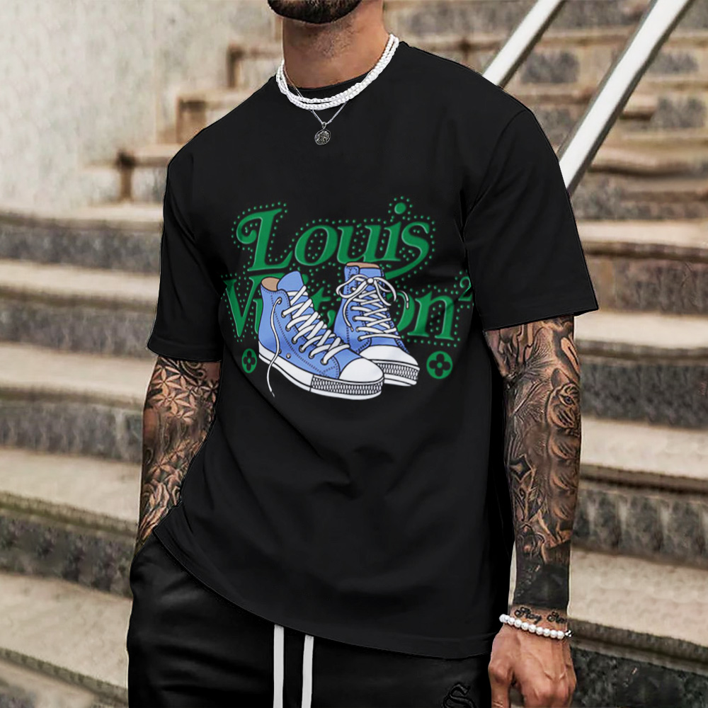 Louis Vuitton Lv Printed Men'S 3D T-Shirt-Hp240626043