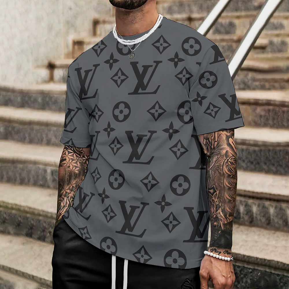 Louis Vuitton Lv Printed Men'S 3D T-Shirt-Hp240626054