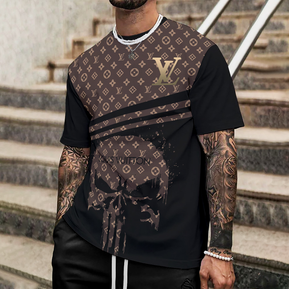Louis Vuitton Lv Printed Men'S 3D T-Shirt-Hp24062606