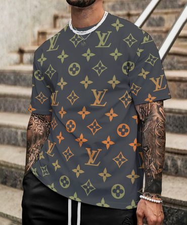 Louis Vuitton Lv Printed Men'S 3D T-Shirt-Hp24062609