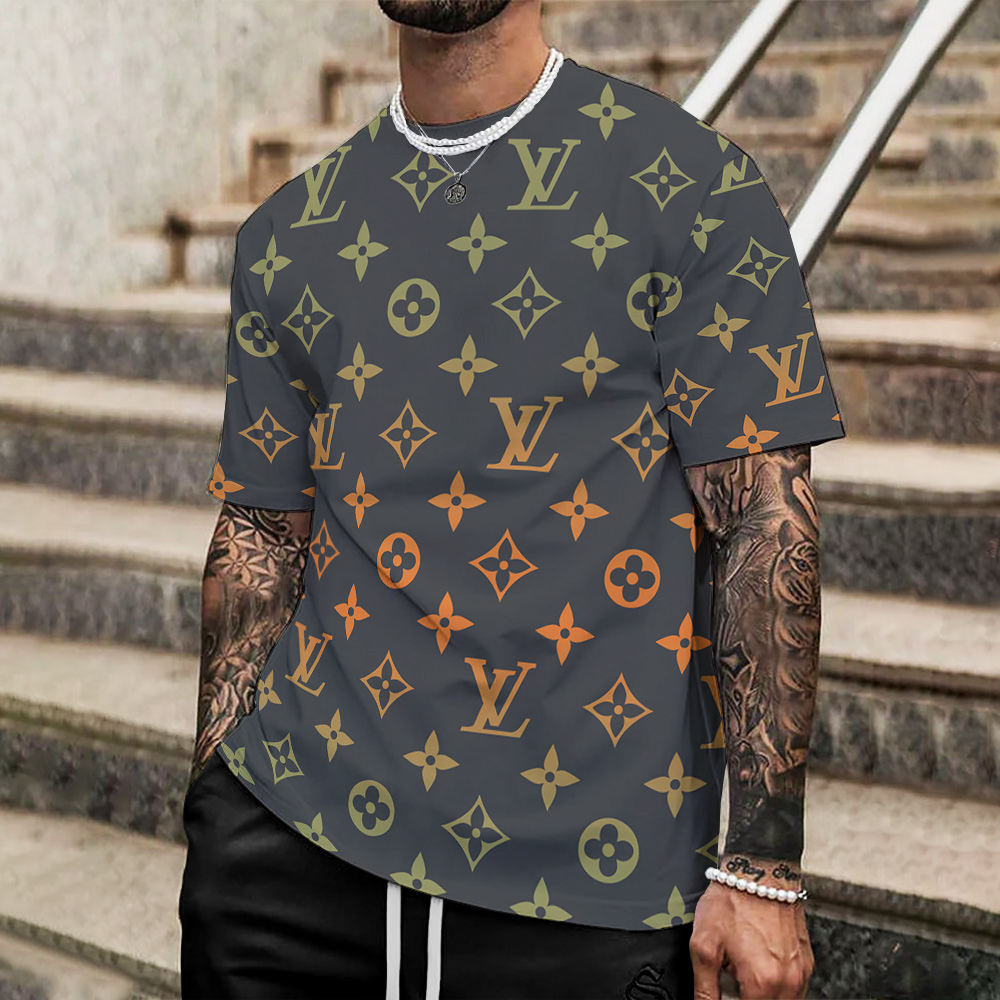 Louis Vuitton Lv Printed Men'S 3D T-Shirt-Hp24062609