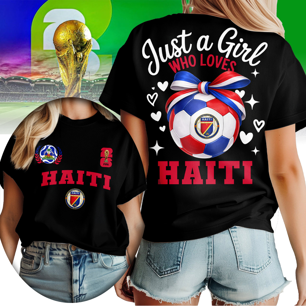 Haiti , Premium Wc26 Just A Girl Who Loves Soccer Shirt