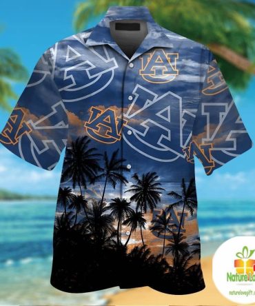 Auburn Tigers Hawaiian Shirt Tropical Short Sleeve Button Up