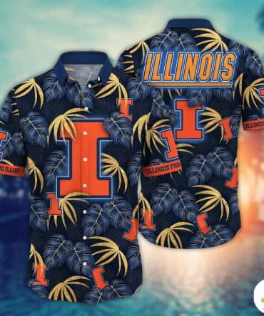 Illinois Fighting Illini Ncaa Hawaiian Shirt Aloha Beach Shirts
