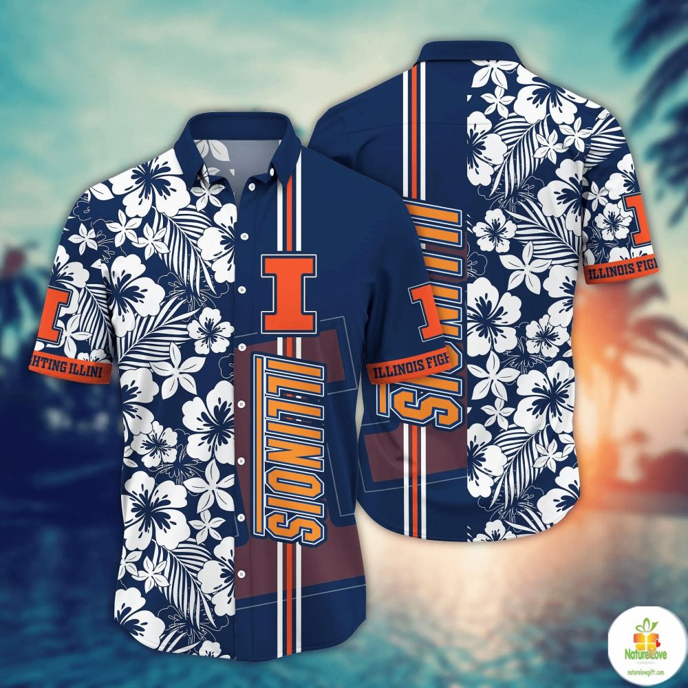 Illinois Fighting Illini Ncaa Hawaiian Shirt Aloha Shirts