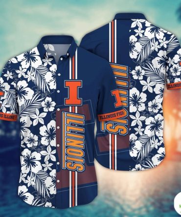 Illinois Fighting Illini Ncaa Hawaiian Shirt Aloha Casual Wear