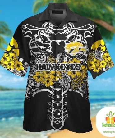 Iowa Hawkeyes Hawaiian Shirt Tropical Short Sleeve Button Up Shirts