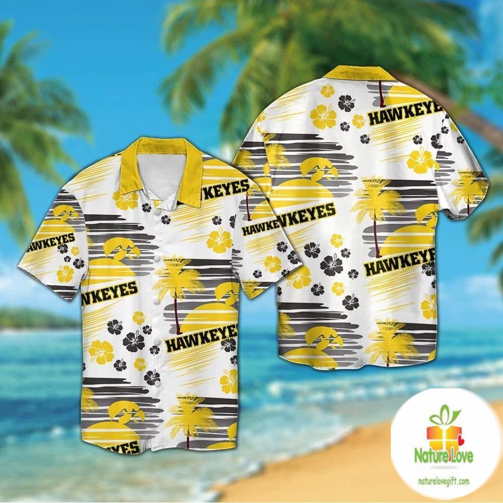 Iowa Hawkeyes Hawaiian Shirt Aloha Tropical Button Up Shirts