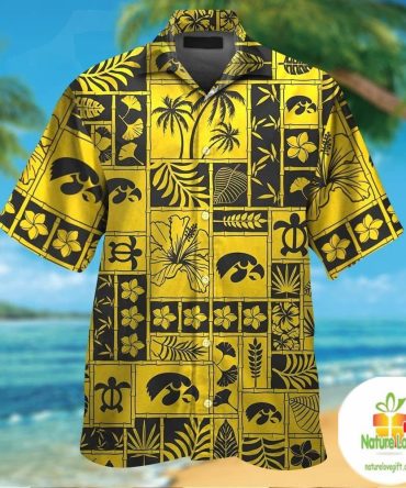 Iowa Hawkeyes Hawaiian Shirt Short Sleeve Aloha Button Up