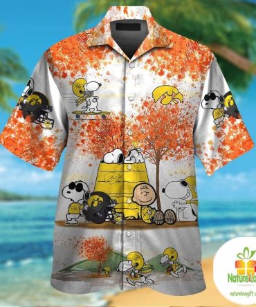 Iowa Hawkeyes Snoopy Hawaiian Shirt Autumn Aloha Short Sleeve
