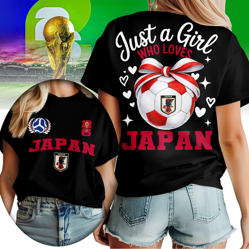 Japan , Premium Wc26 Just A Girl Who Loves Soccer Shirt