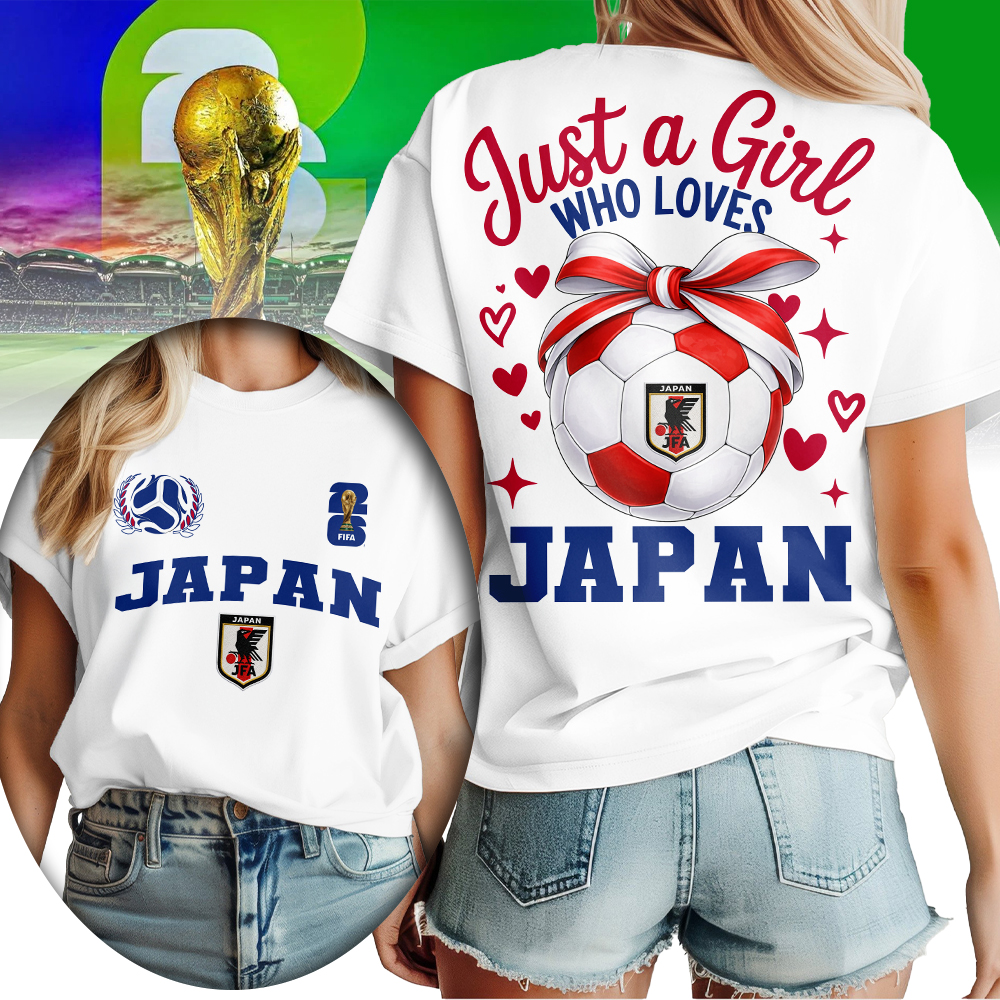 Japan , Premium Wc26 Just A Girl Who Loves Soccer Shirt