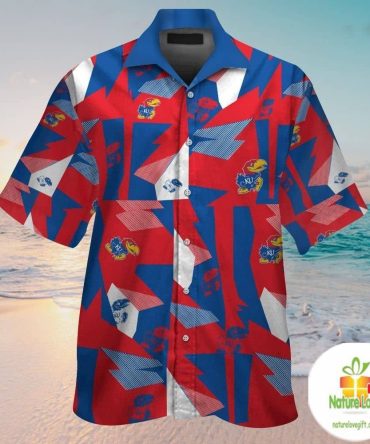 Kansas Jayhawks Hawaiian Shirt Short Sleeve Aloha Button Up Ver09