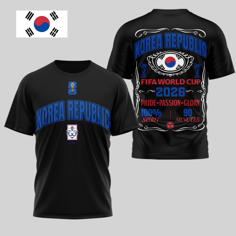 Korea Republic , Premium Wc26 Pride Passion Glory 3D Shirt
