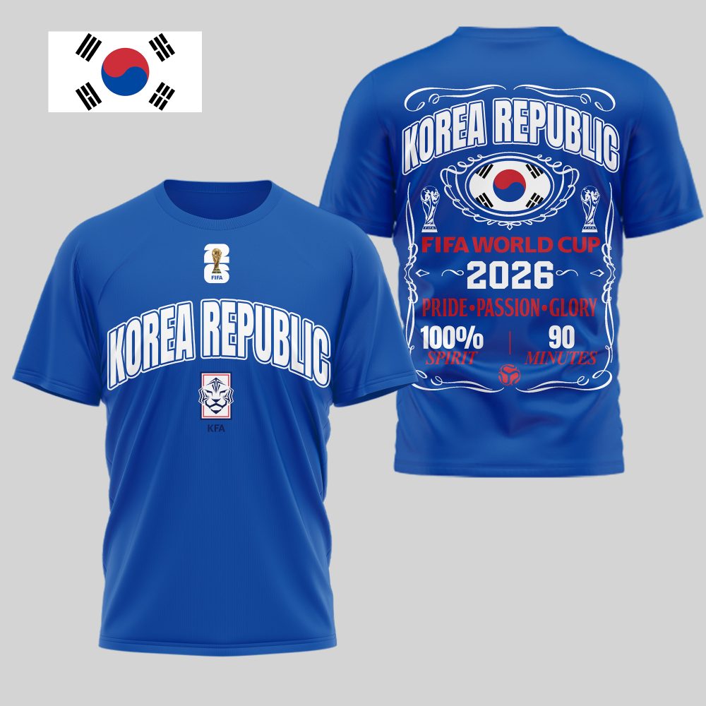 Korea Republic , Premium Wc26 Pride Passion Glory 3D Shirt