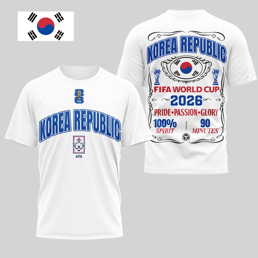 Korea Republic , Premium Wc26 Pride Passion Glory 3D Shirt